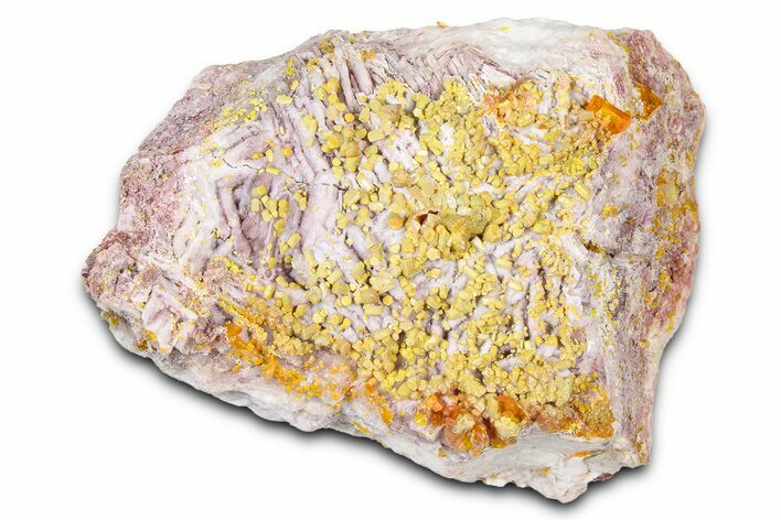 Yellow-Orange Vanadinite & Wulfenite Crystal Cluster - Arizona #368916